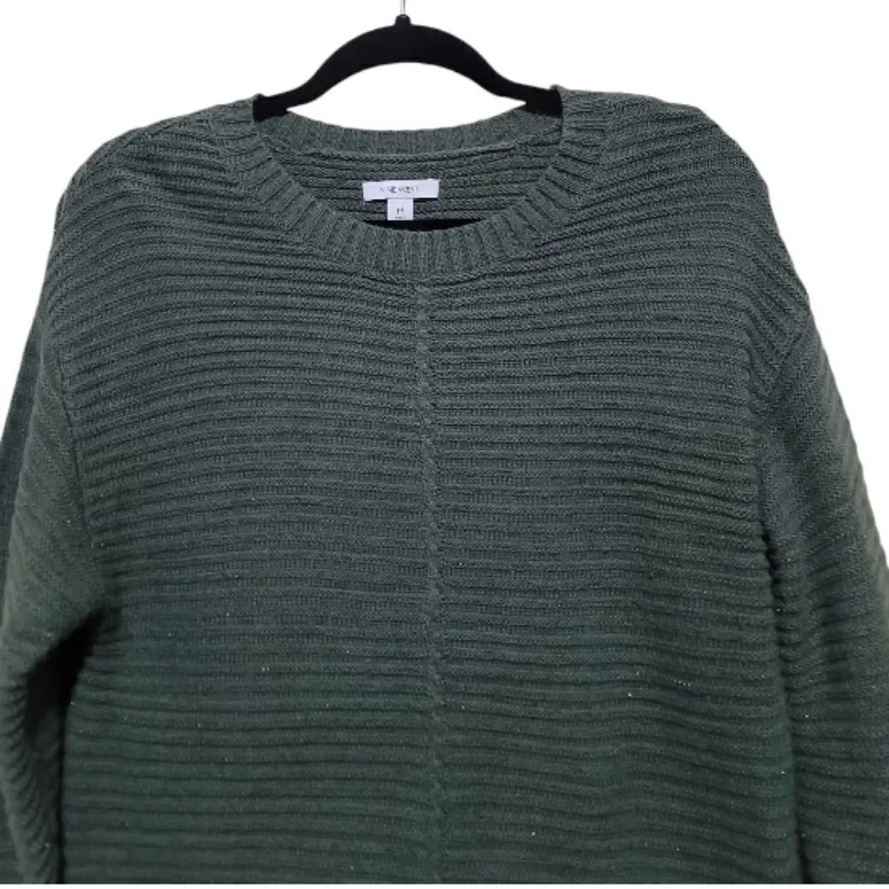 Nine West Women's Green LongSleeve Knitted Sweater Sz Medium